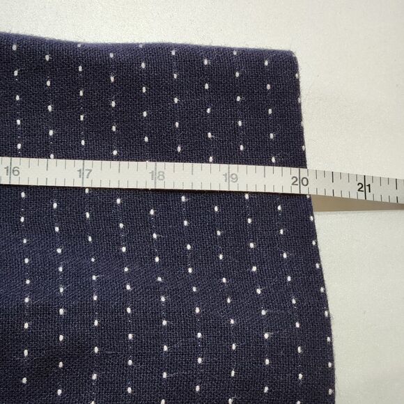 Anne Klein II Vintage 90s Wool Shorts Pleated Navy/White Dashes Women's Size 10 - Picture 13 of 13